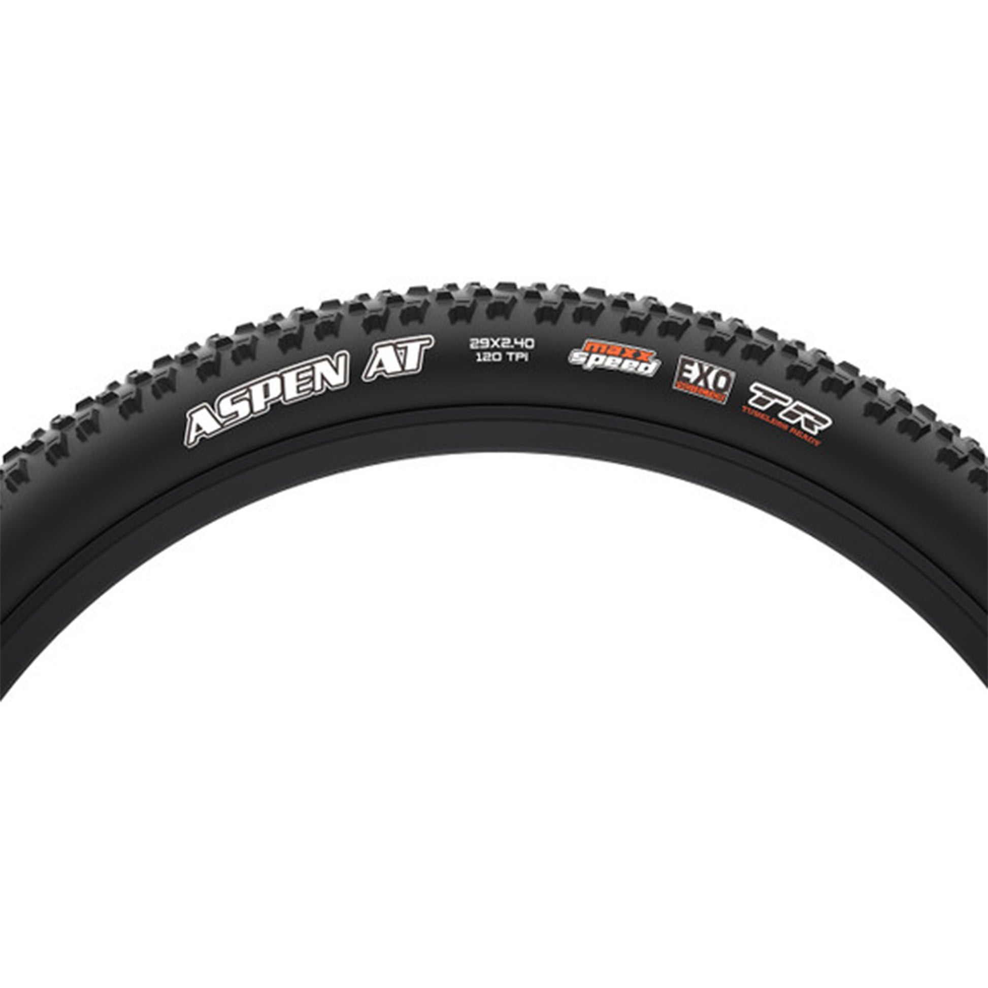 Maxxis Aspen AT Tyre - 29 Inch - 2.4 Inch - Yes - MaXXSpeed - EXO E50 - Medium - Light Duty Protection - Folding - Black - Image 3