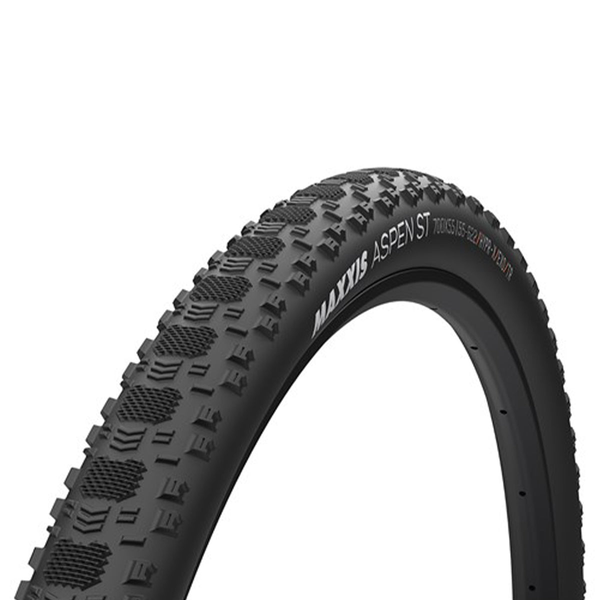 Maxxis Aspen ST Gravel Tyre - 700c - 55mm - Yes - MaxxSpeed - EXO TR - Hard - Light Duty Protection - Folding - Black - Image 1