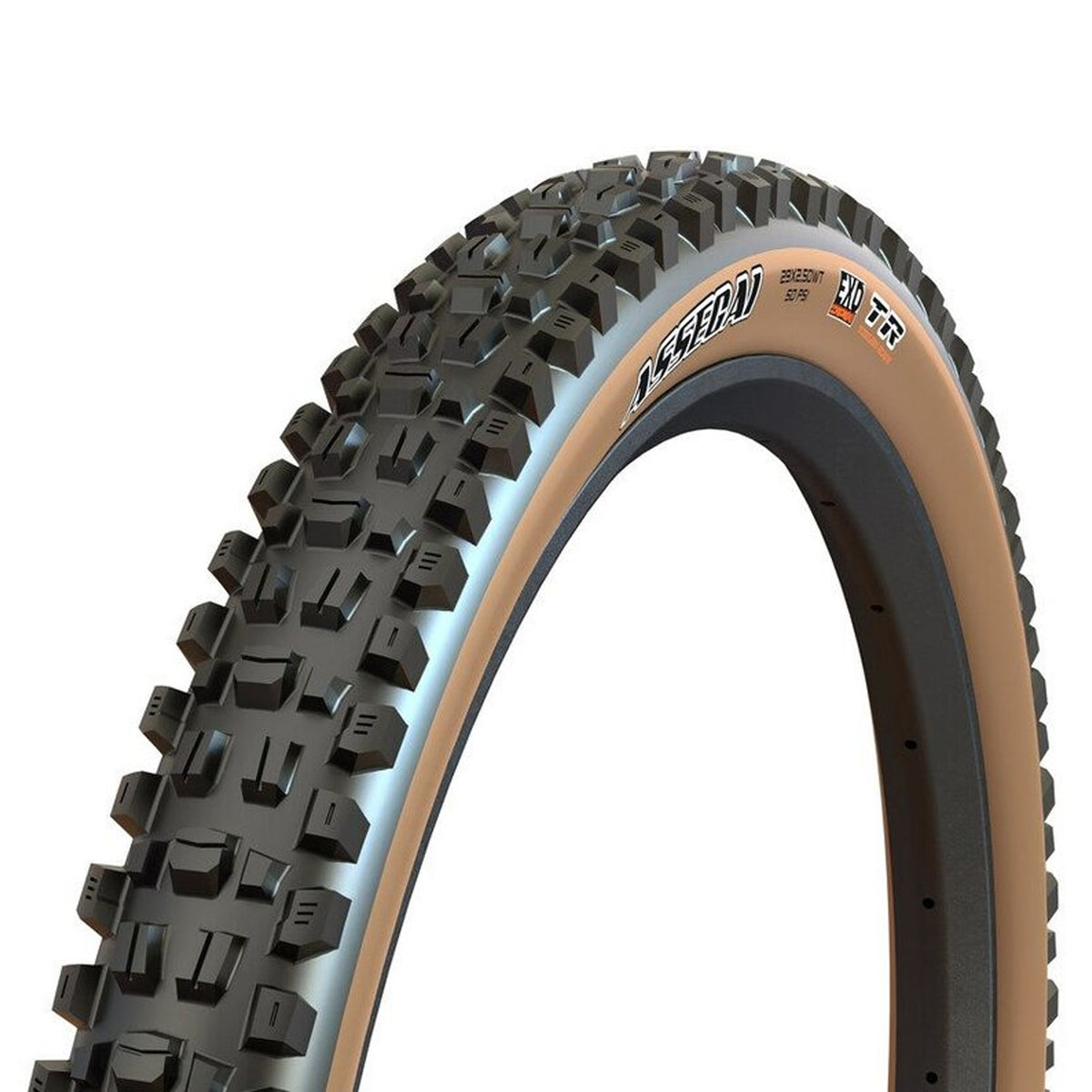 Maxxis Assegai Tyre - 29 Inch - 2.5 Inch - Yes - Dual Compound - EXO WT - Medium - Light Duty Protection - Folding - Tan - Image 1