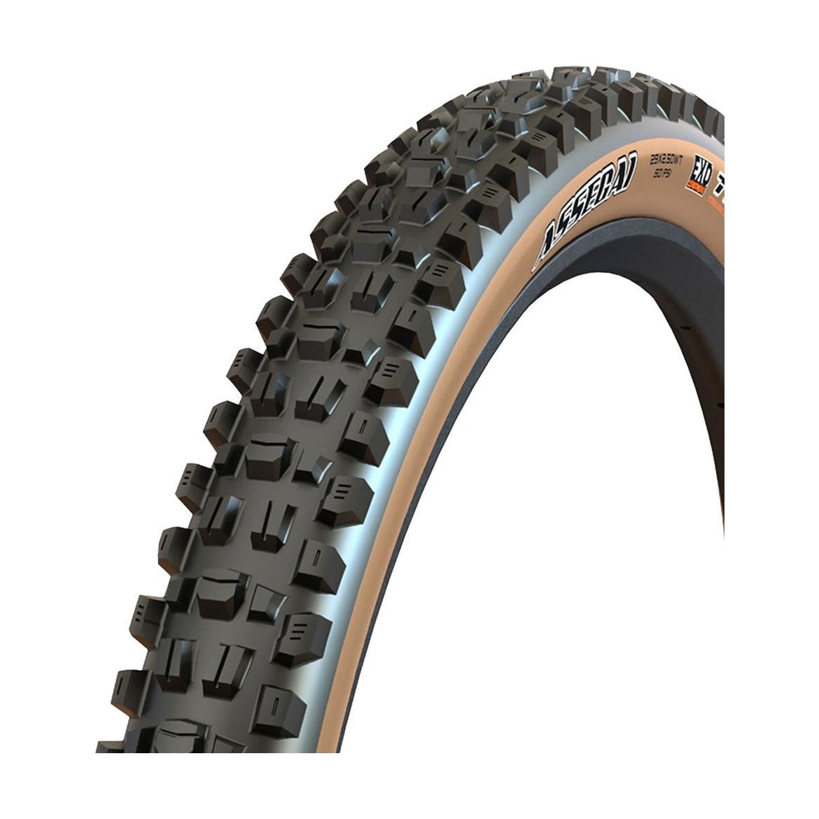 Maxxis Assegai Tyre - 29 Inch - 2.6 Inch - Yes - Dual Compound - EXO - Medium - Light Duty Protection - Folding - Tan - Image 1