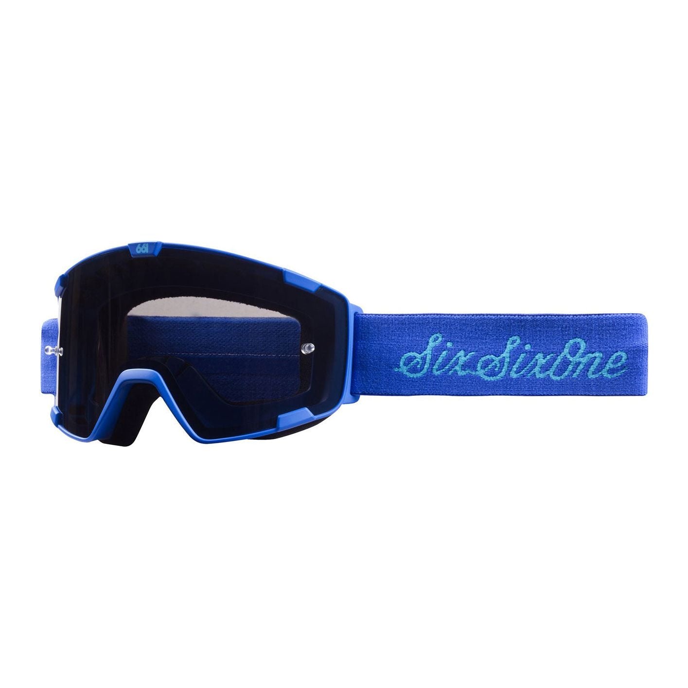 661 Radia Goggles - S - Script Blue - Smoke Mirror Lens