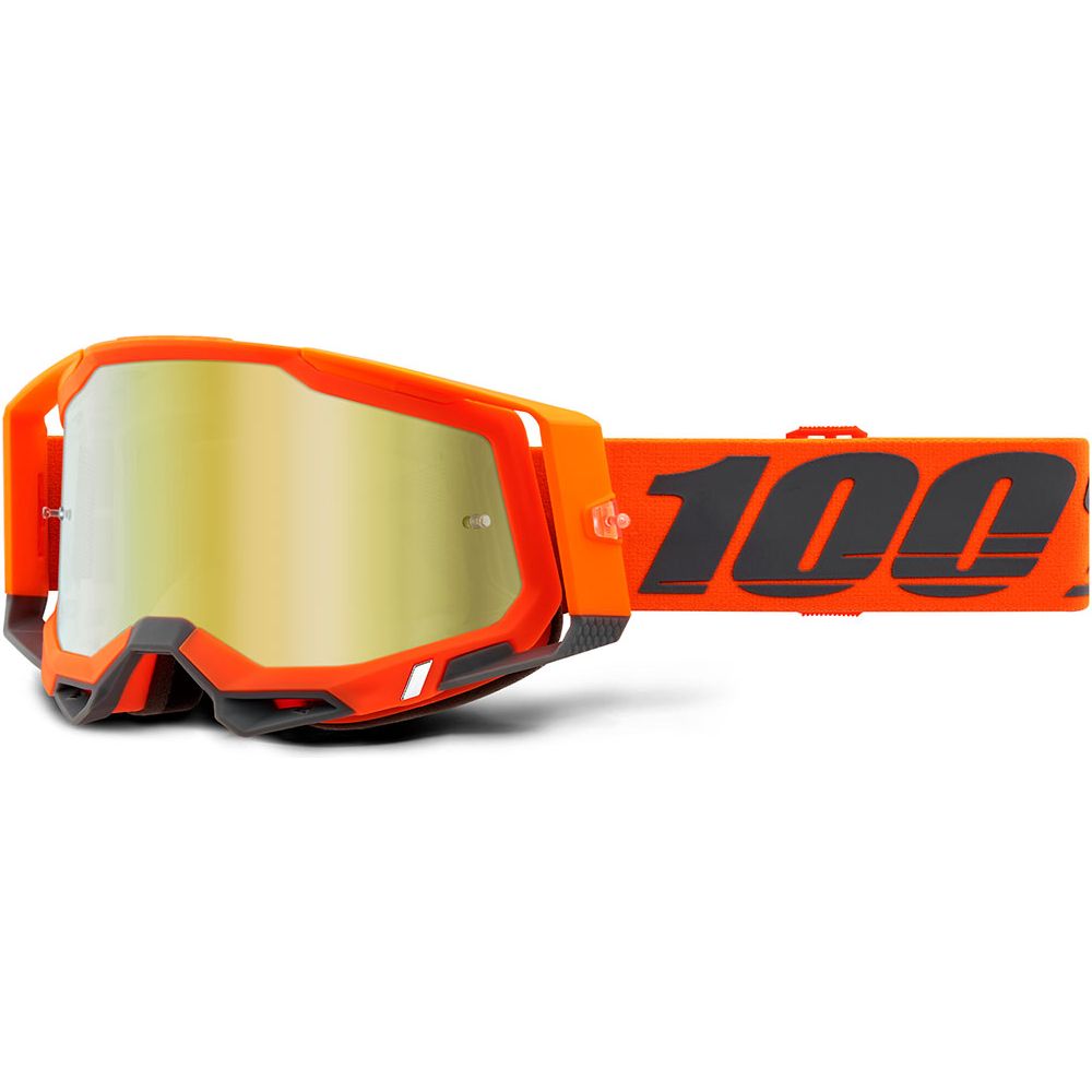 100 Percent Racecraft 2 Goggles - One Size Fits Most -  Kerv - Gold Mirror Lens