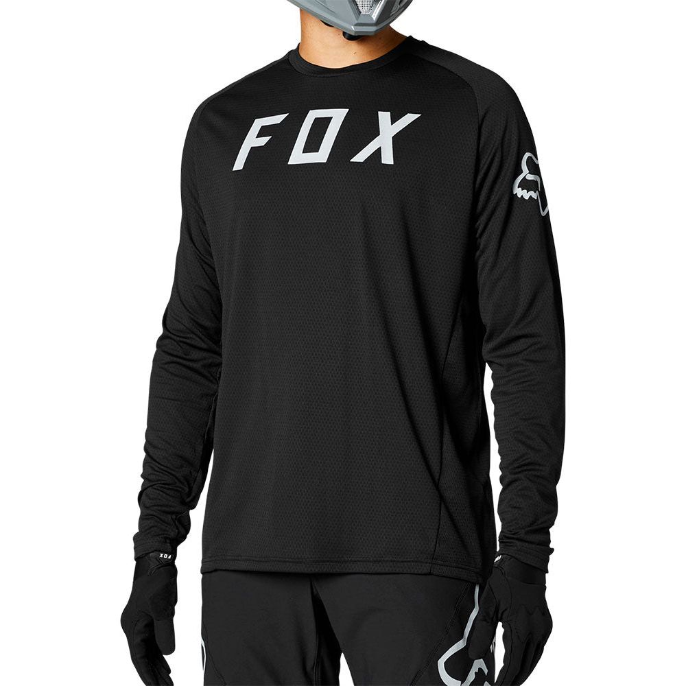 Fox Defend Long Sleeve Jersey - L - Black