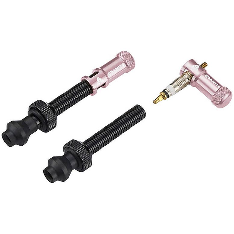 Granite Design Juicy Nipple Valve Cap and Valve Pair - 48mm - Pink