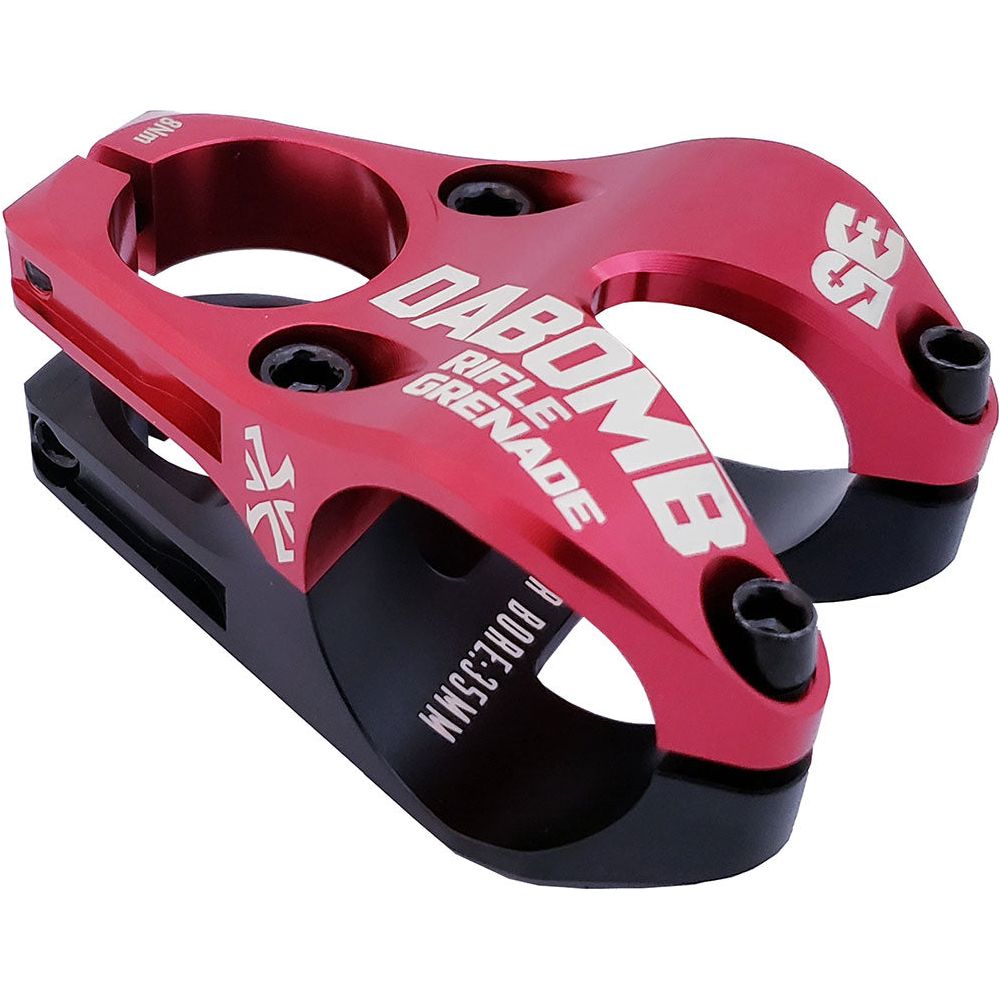 DaBomb Rifle Grenade Stem - 1 1/8th Inch Steerer - 35mm - 45mm - 0 Degree - Red