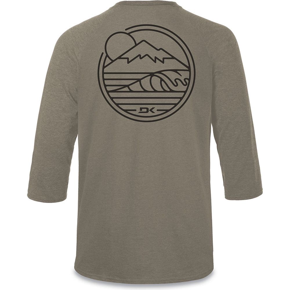 Dakine Well Rounded 3-4 Sleeve Raglan Tech Tee - L - Grit