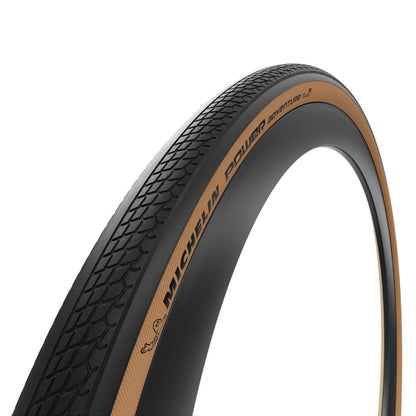 Michelin Power Adventure Competition Tyre - 700c - 48c - Yes - Gum-X - Competition - Hard - Medium Duty Protection - Folding - Tan - Image 1