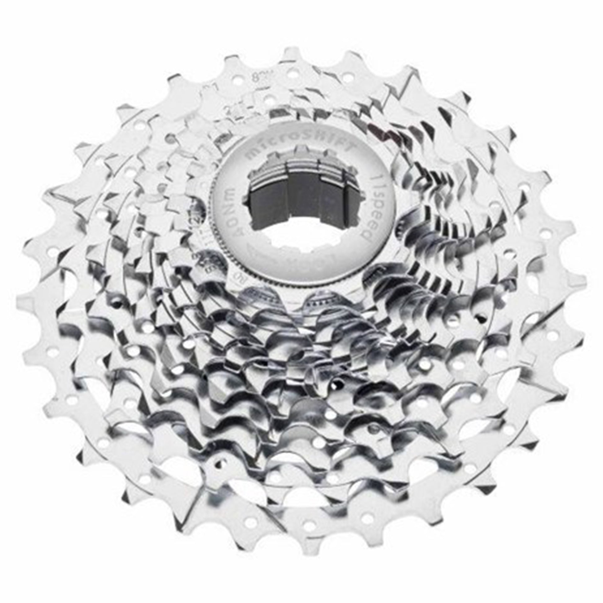 Microshift CENTOS 11 CS-G110 11 Speed Cassette - 11 Speed - Shimano HG Splined - 11-32T - Silver - Image 1