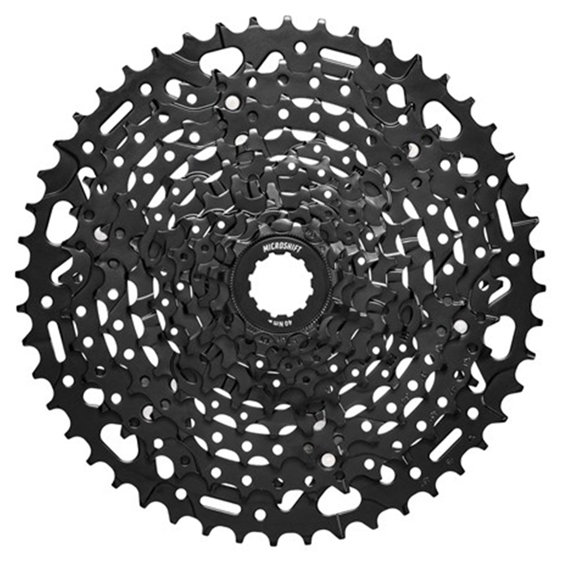 Microshift CS-H104B Advent MX Cassette - 10 Speed - Shimano HG Splined - 11-48T - Black - Image 1