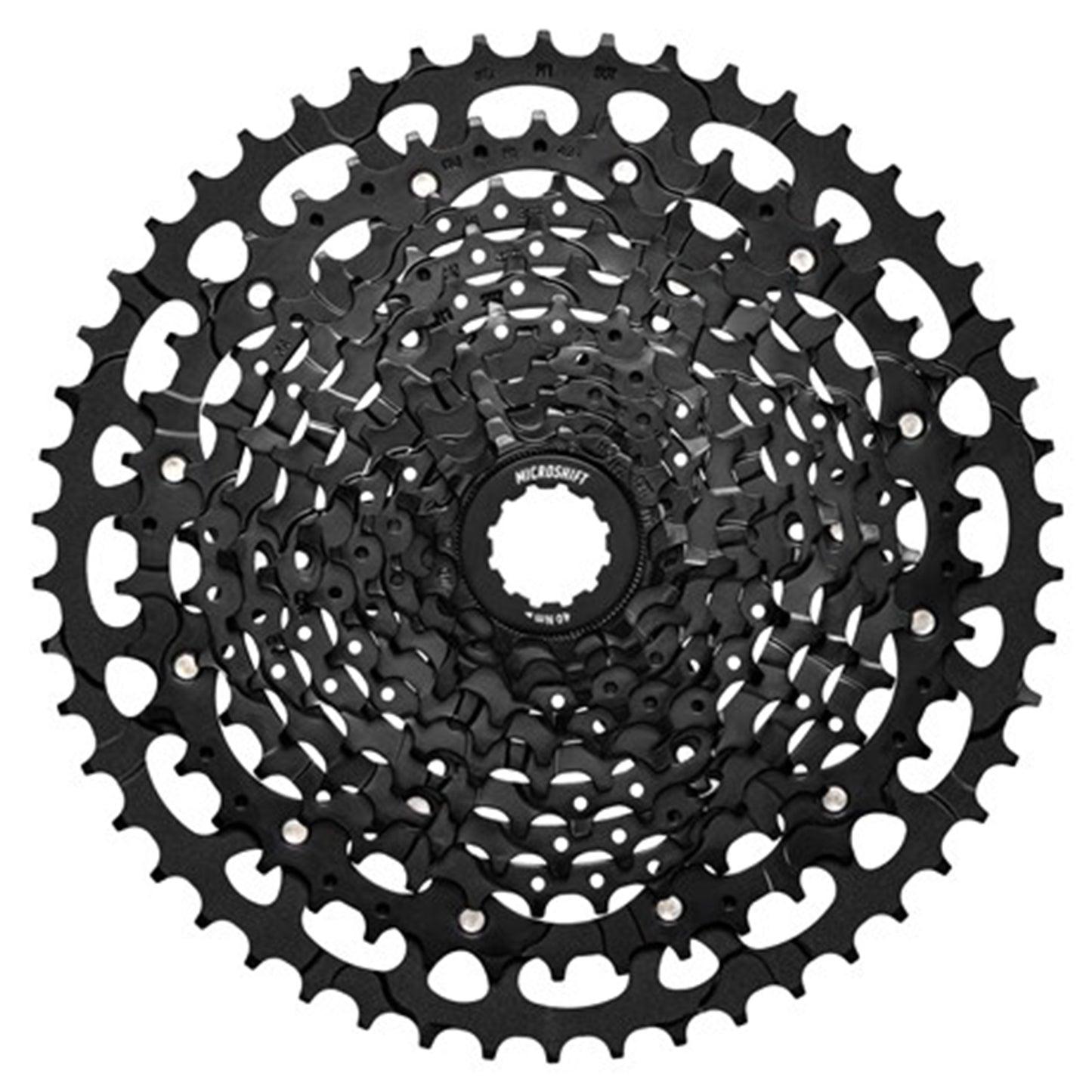 Microshift CS-H114 Advent MX Cassette - 11 Speed - Shimano HG Splined - 11-50T - Black - Image 1