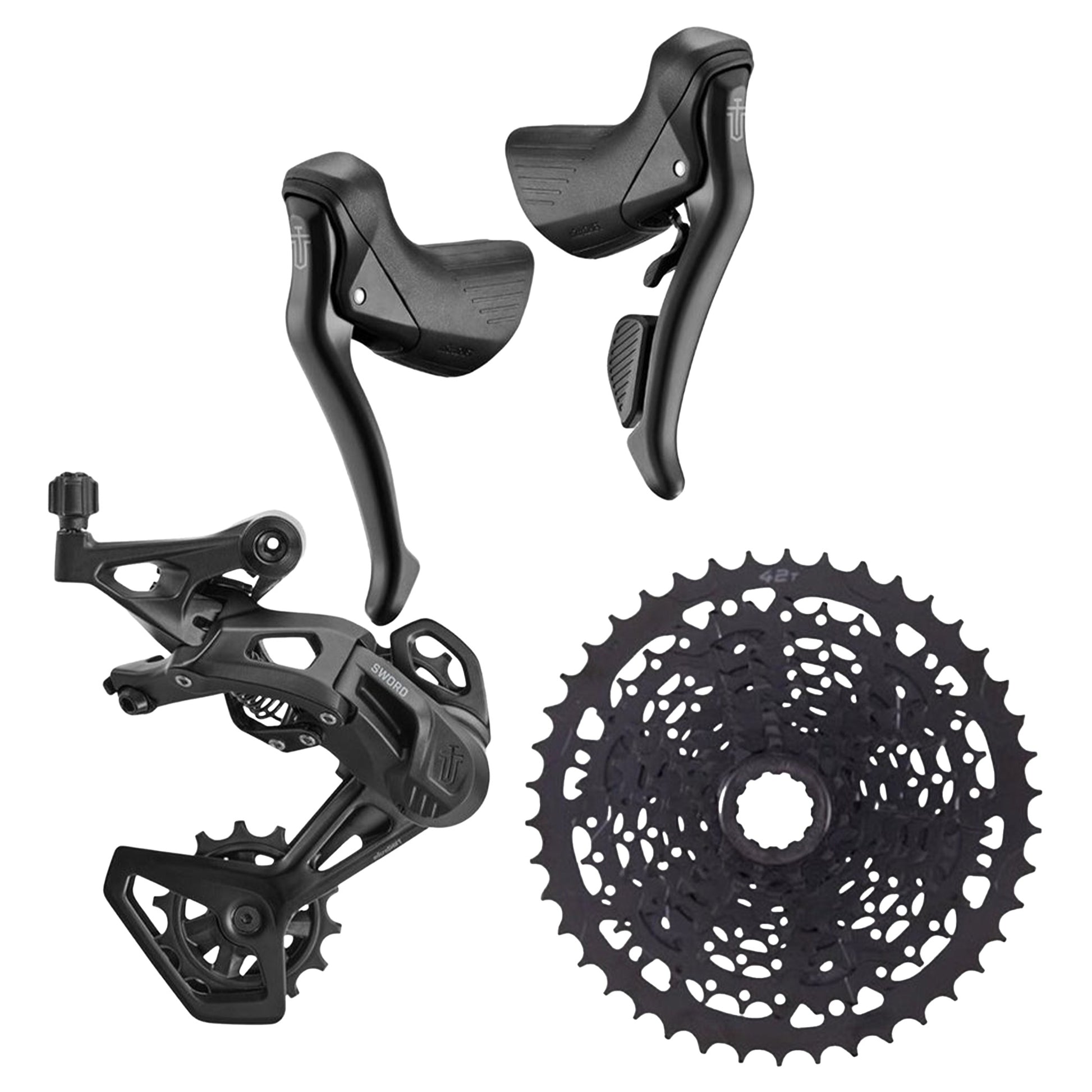 Microshift Gravel Sword Black Groupset - 9 Speed - Shimano HG - Any - No - 11 - 42 Cassette - Image 1