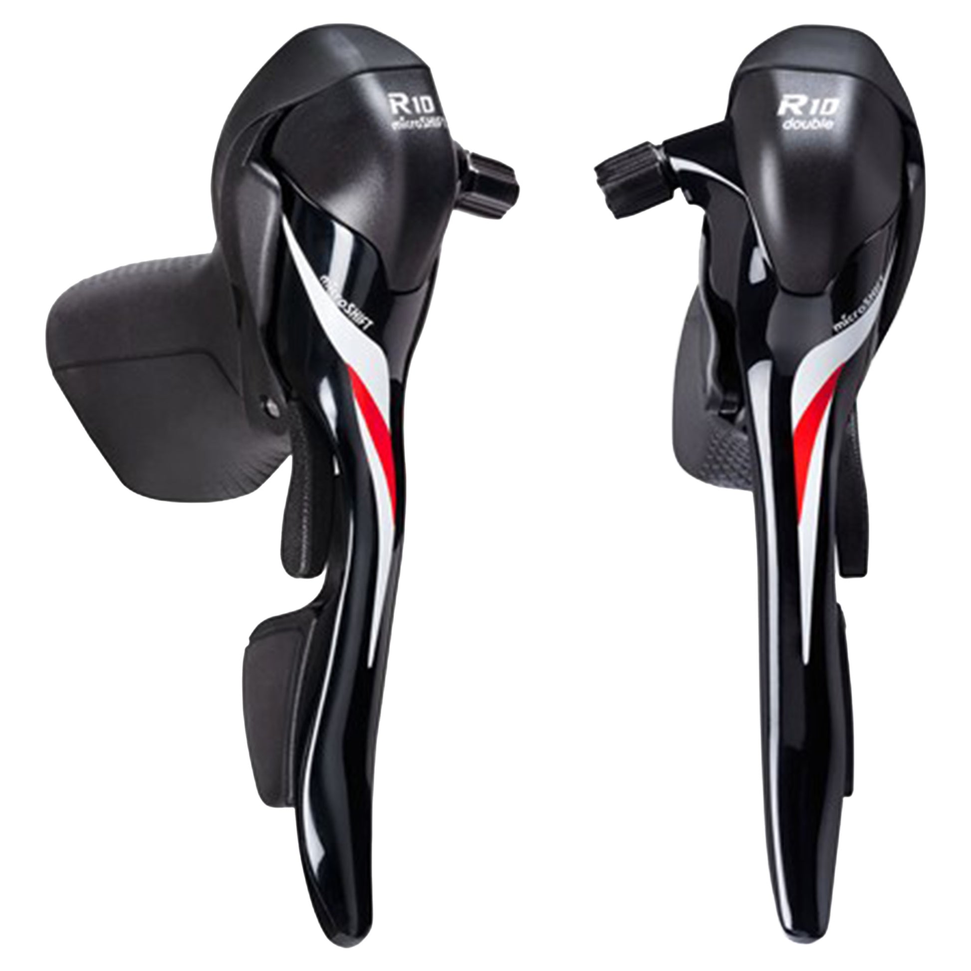 Microshift R10 SB-R402K 2x10 Speed Pair Drop Bar Shifter - 2x10 Speed - Drop Bar - Shimano Road - Image 1