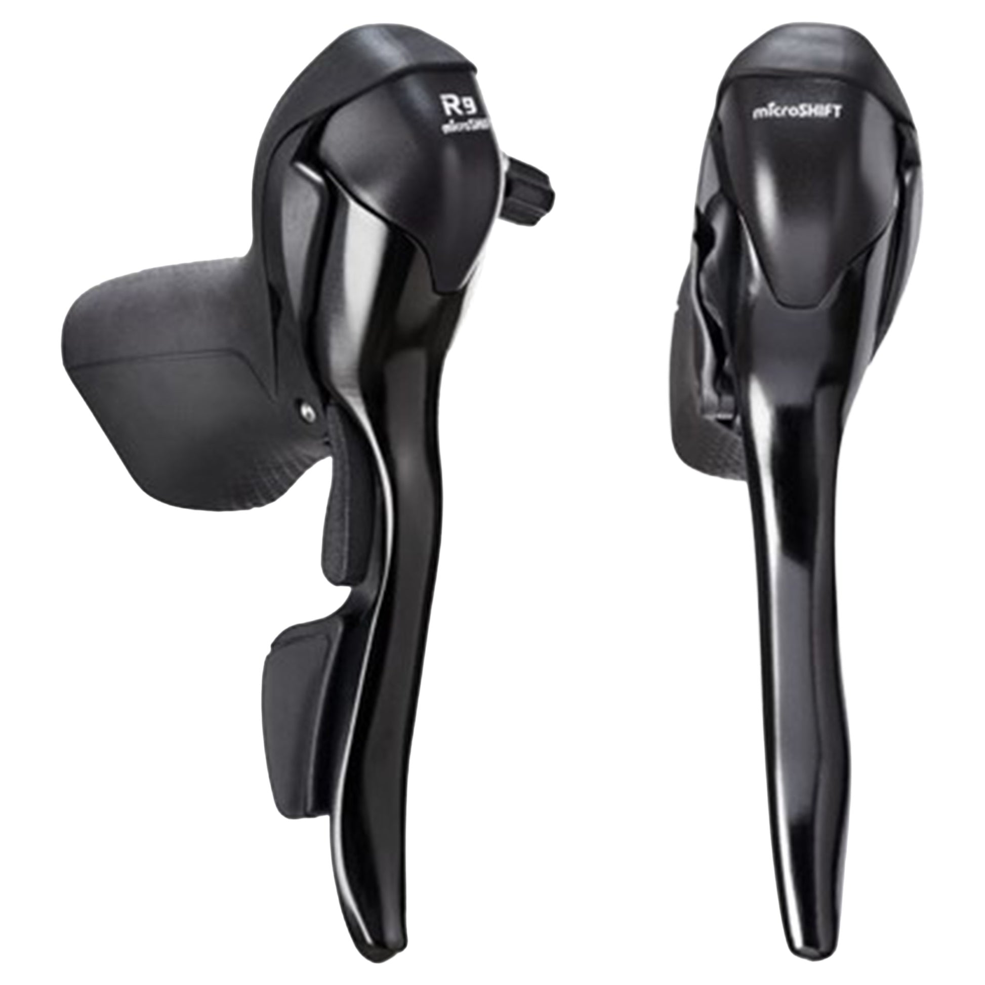 Microshift R9 SB-R492 2x9 Speed Pair Drop Bar Shifter - 2x9 Speed - Drop Bar - Shimano Road - Image 1