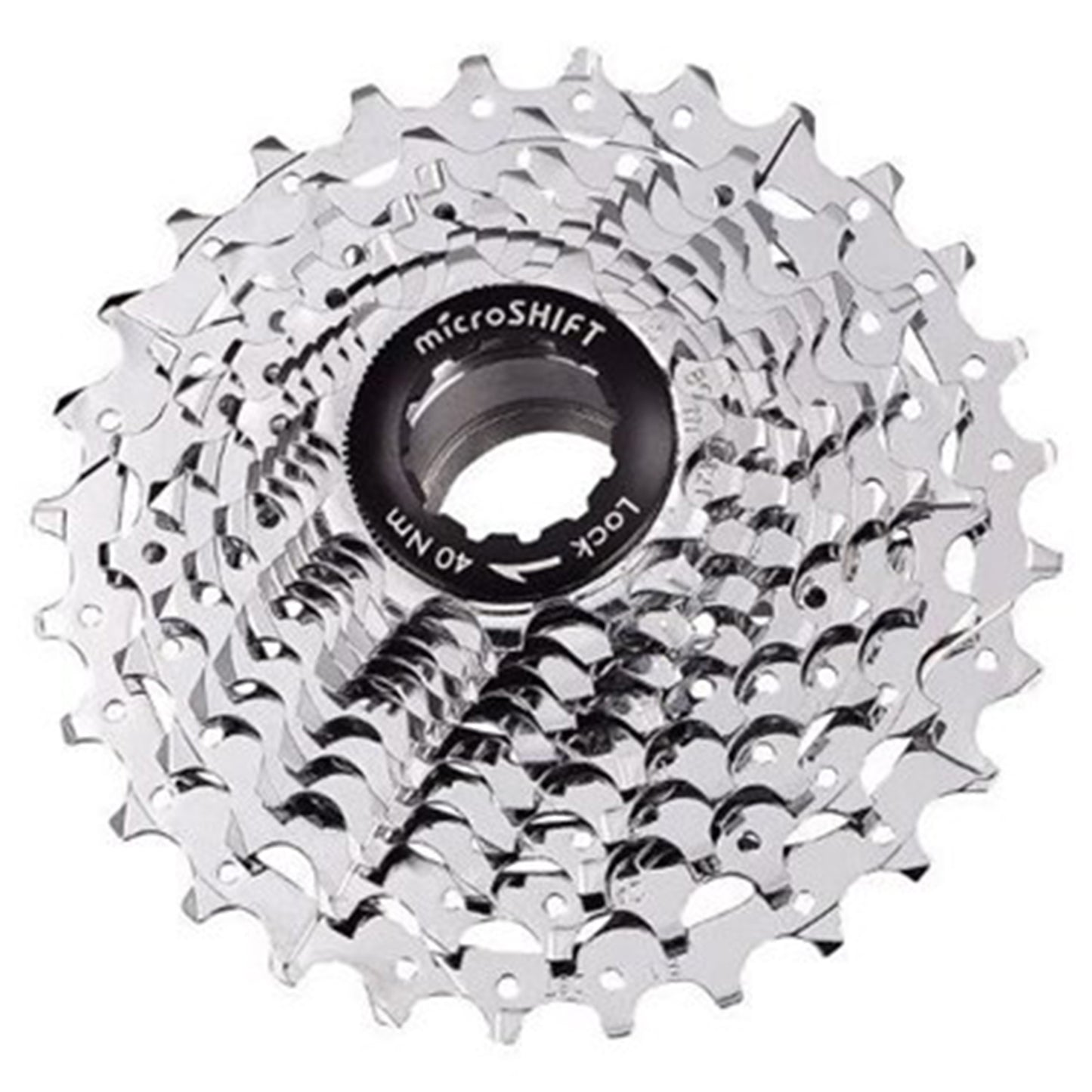 Microshift XLE 10 CS-G100 10 Speed Cassette - 10 Speed - Shimano HG Splined - 11-36T - Silver - Image 1