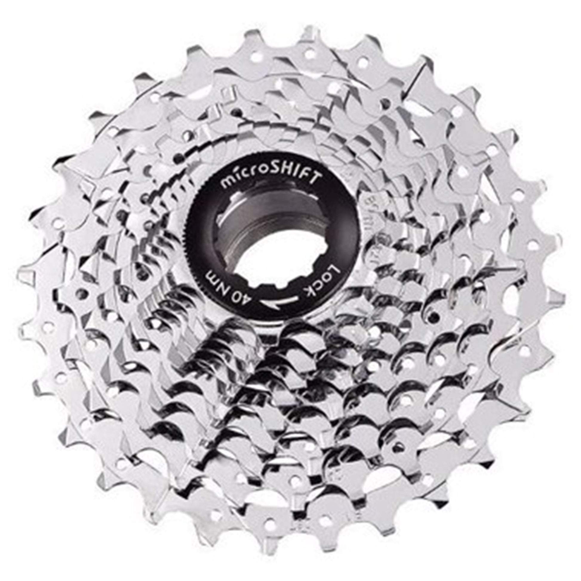 Microshift XLE 10 CS-G100 10 Speed Cassette - 10 Speed - Shimano HG Splined - 11-36T - Silver - Image 1