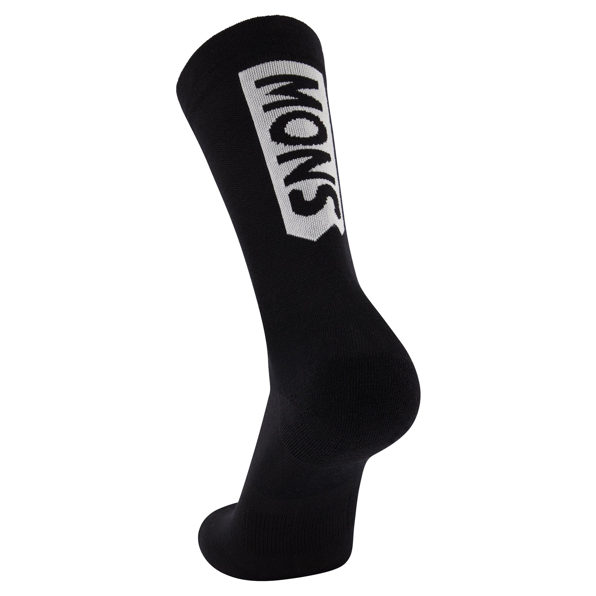 Mons Royale Atlas Merino Crew Socks - S - Black / White - Image 2
