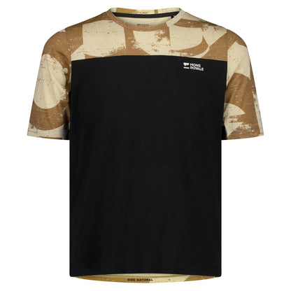Mons Royale Diversion Merino Bike Short Sleeve Jersey - L - MR Grunge / Black - Image 1