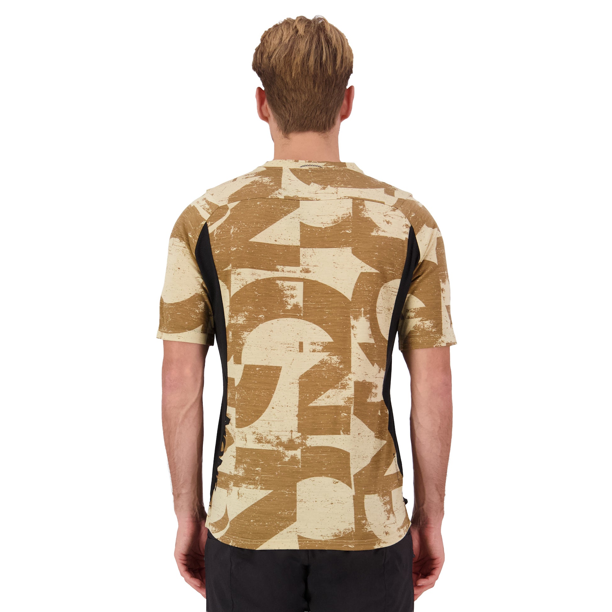Mons Royale Diversion Merino Bike Short Sleeve Jersey - L - MR Grunge / Black - Image 3