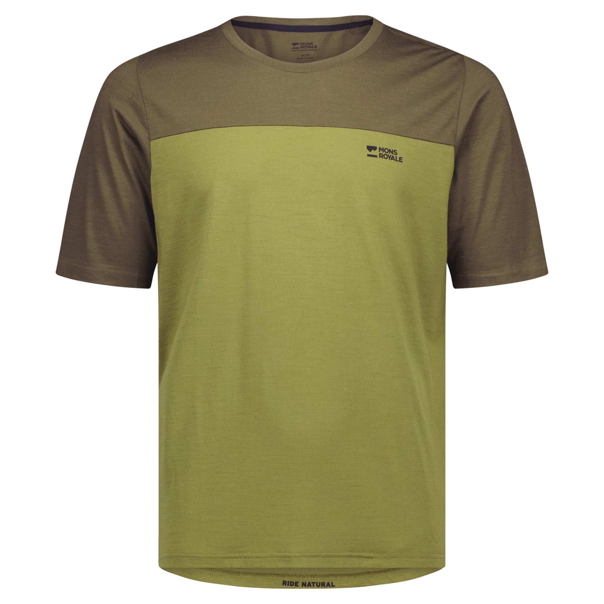 Mons Royale Diversion Merino Bike Short Sleeve Jersey - M - Fern / Olive - Image 1