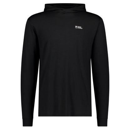 Mons Royale Pivot Merino Long Sleeve Hood - L - Black - Image 1