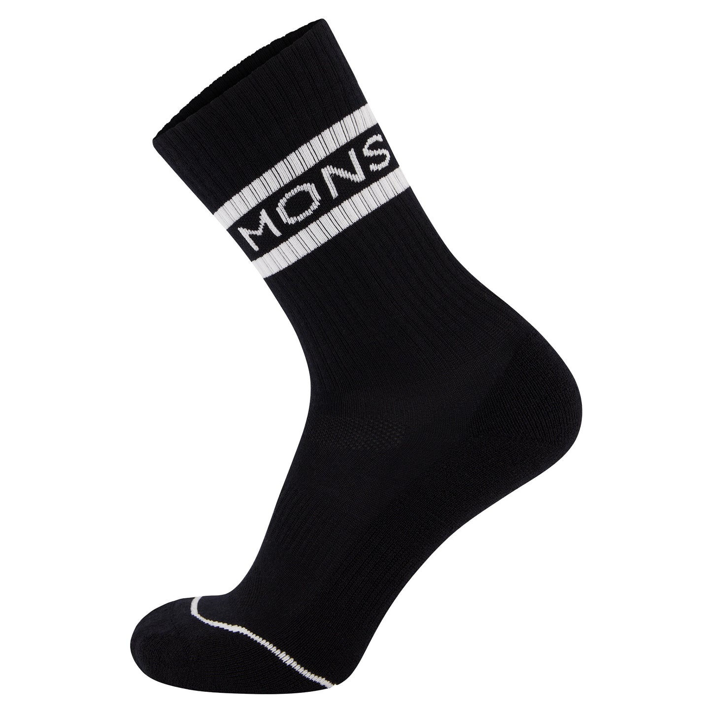 Mons Royale Signature Merino Crew Socks - M - Black / White - Image 1