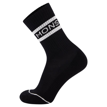 Mons Royale Signature Merino Crew Socks - S - Black / White - Image 1