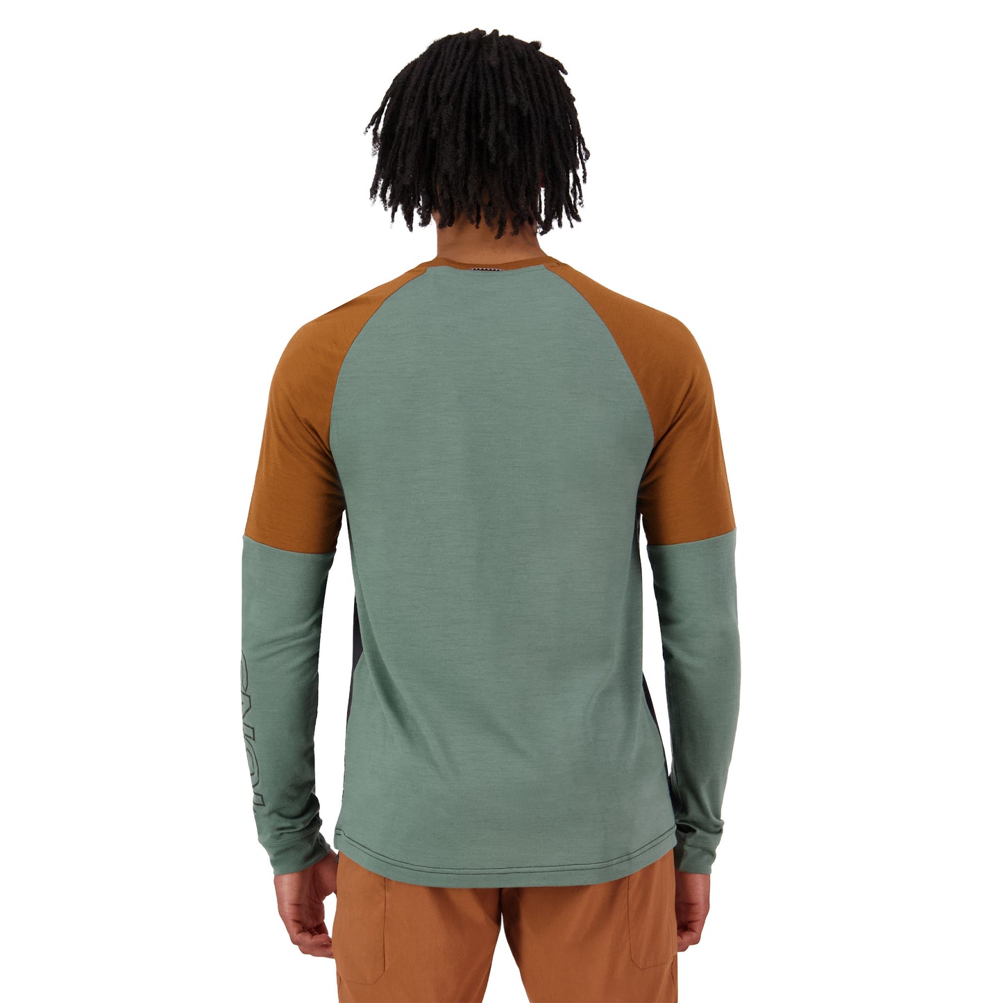 Mons Royale Tarn Merino Bike Wind Jersey - M - Cypress / Caramel / Black - Image 3