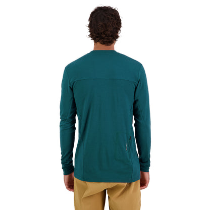 Mons Royale Men's Long Sleeve Redwood Enduro VLS Jersey - Medium - Evergreen - Midnight - Image 1