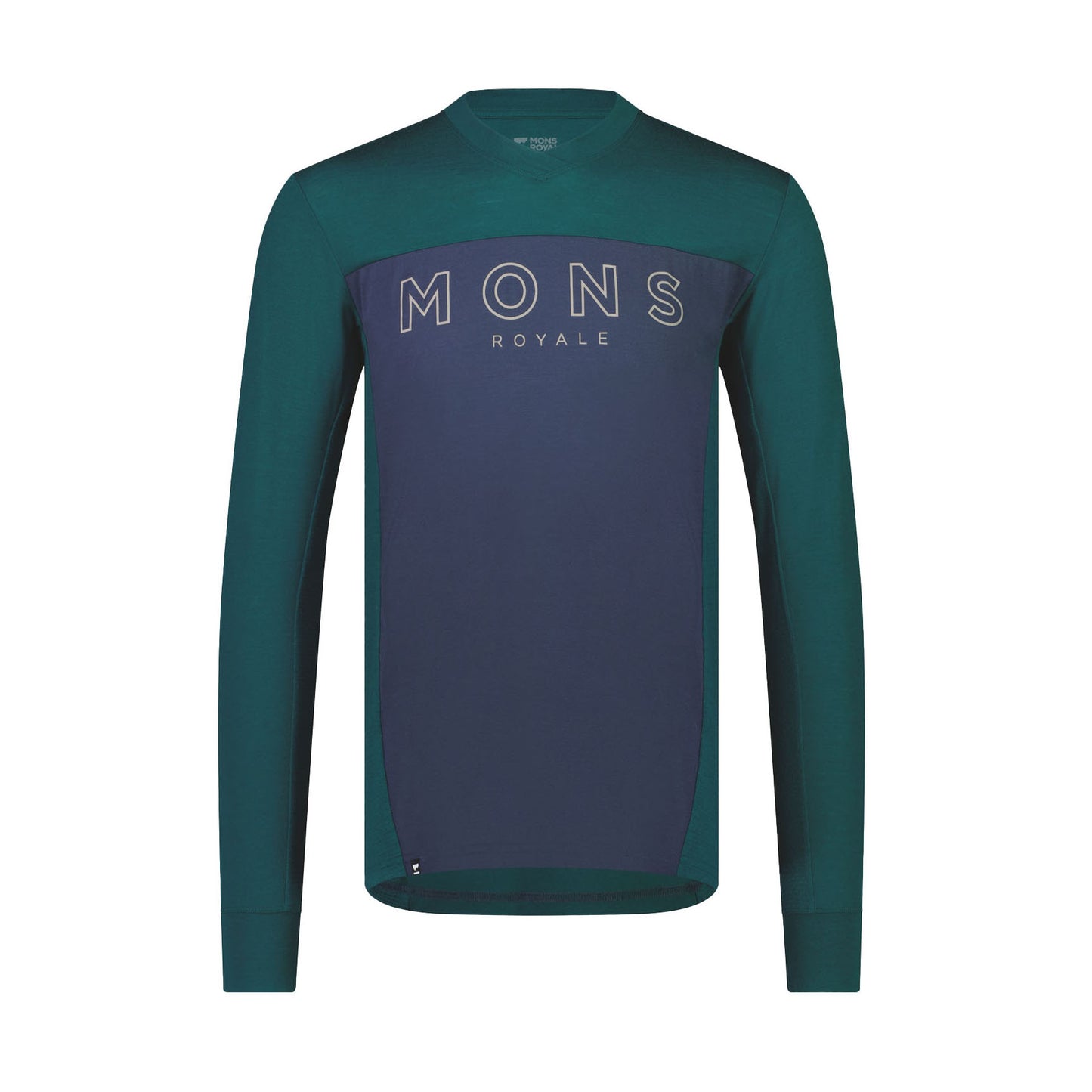 Mons Royale Men's Long Sleeve Redwood Enduro VLS Jersey - Medium - Evergreen - Midnight - Image 4