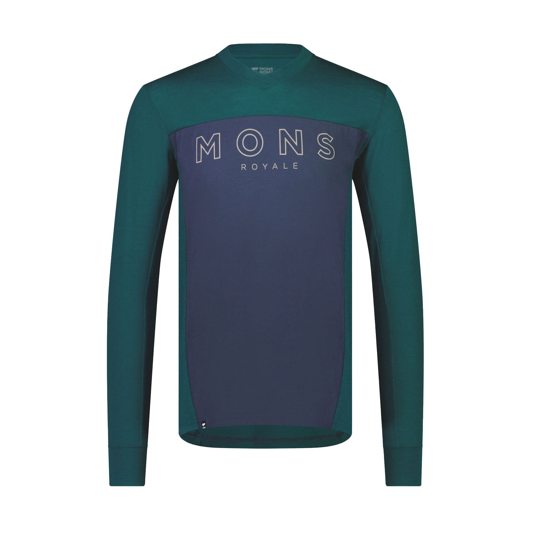 Mons Royale Men's Long Sleeve Redwood Enduro VLS Jersey - Medium - Evergreen - Midnight - Image 4