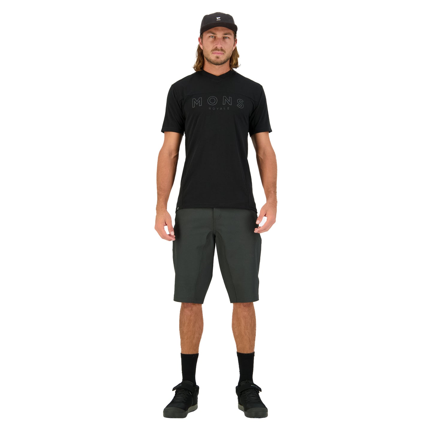Mons Royale Redwood Enduro VT Short Sleeve Men's Jersey - L - Black - Image 3