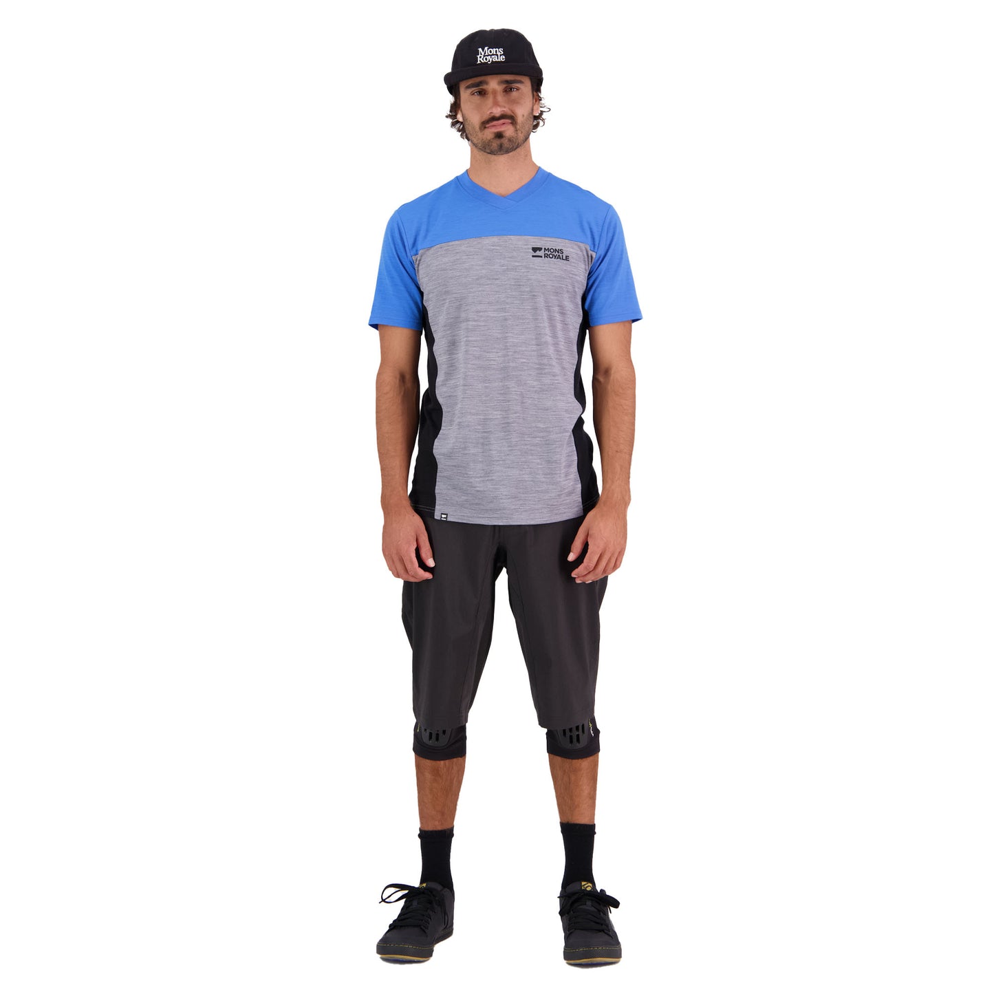 Mons Royale Redwood Enduro VT Short Sleeve Men's Jersey - L - Blue Gravel - Image 3