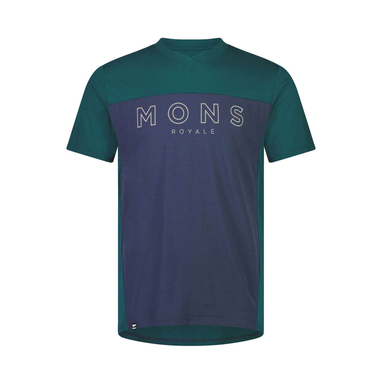 Mons Royale Redwood Enduro VT Short Sleeve Men's Jersey - L - Evergreen - Midnight - Image 4
