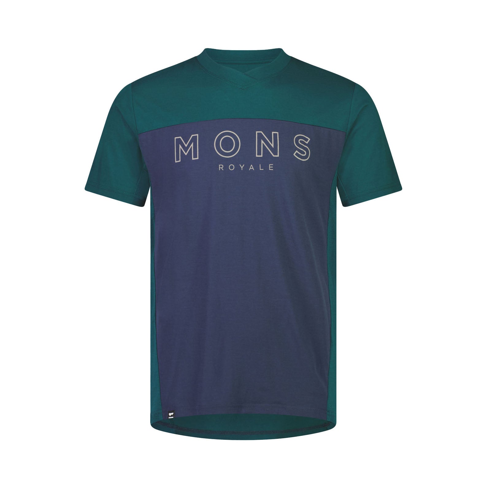 Mons Royale Redwood Enduro VT Short Sleeve Men's Jersey - L - Evergreen - Midnight - Image 4
