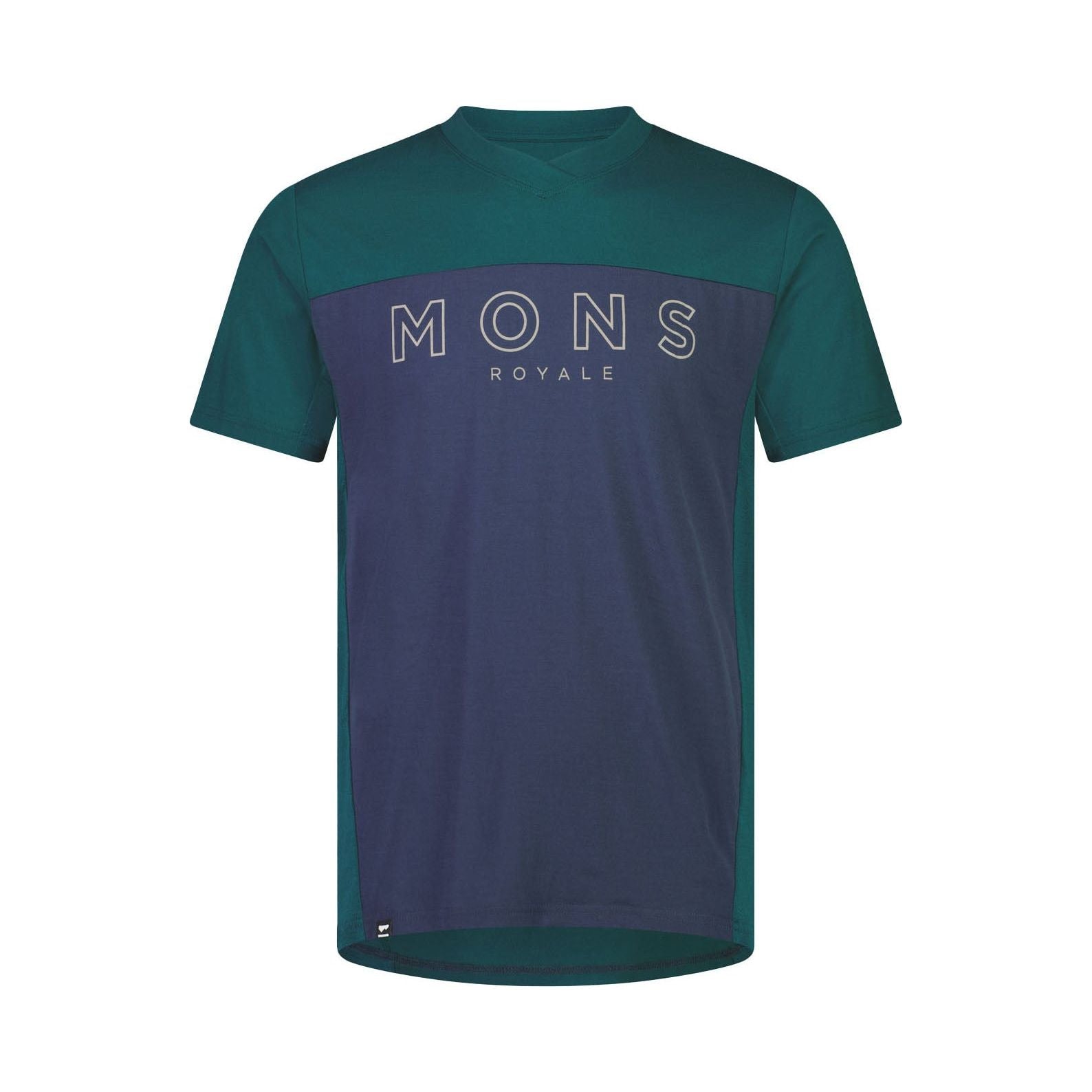Mons Royale Redwood Enduro VT Short Sleeve Men's Jersey - M - Evergreen - Midnight - Image 4