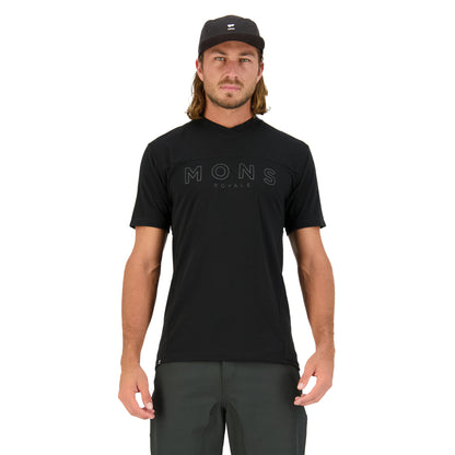Mons Royale Redwood Enduro VT Short Sleeve Men's Jersey - XL - Black - Image 1