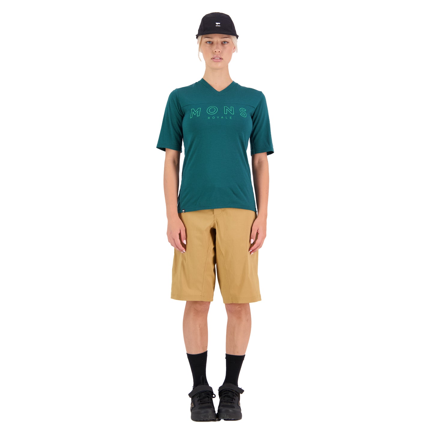 Mons Royale Redwood Enduro VT Short Sleeve Women's Jersey - L - Evergreen - Image 4