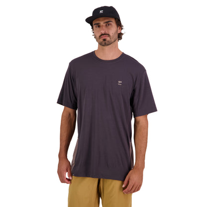 Mons Royale Tarn Merino Shift Mens T-Shirt - M - Iron - Shale - Image 1