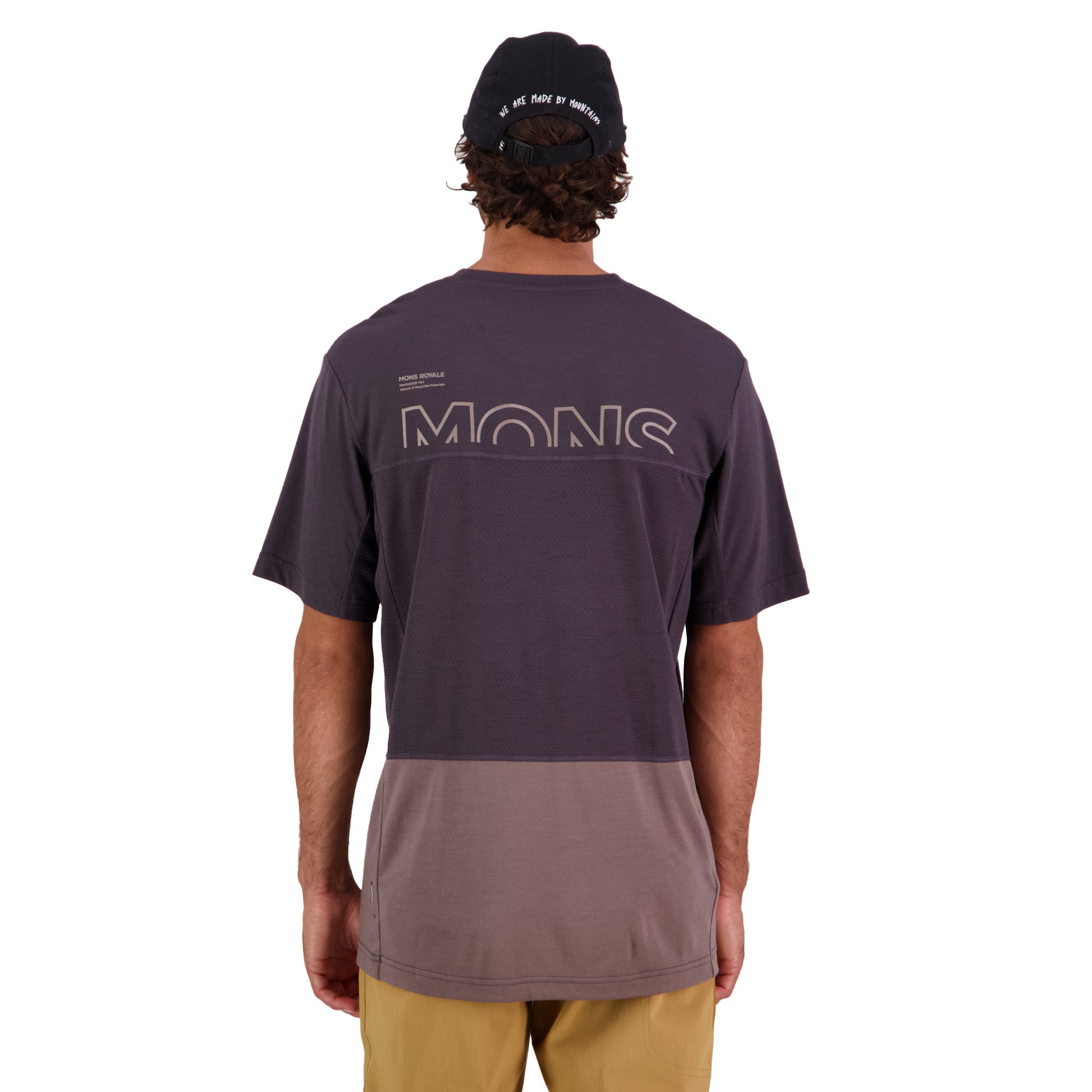 Mons Royale Tarn Merino Shift Mens T-Shirt - M - Iron - Shale - Image 2