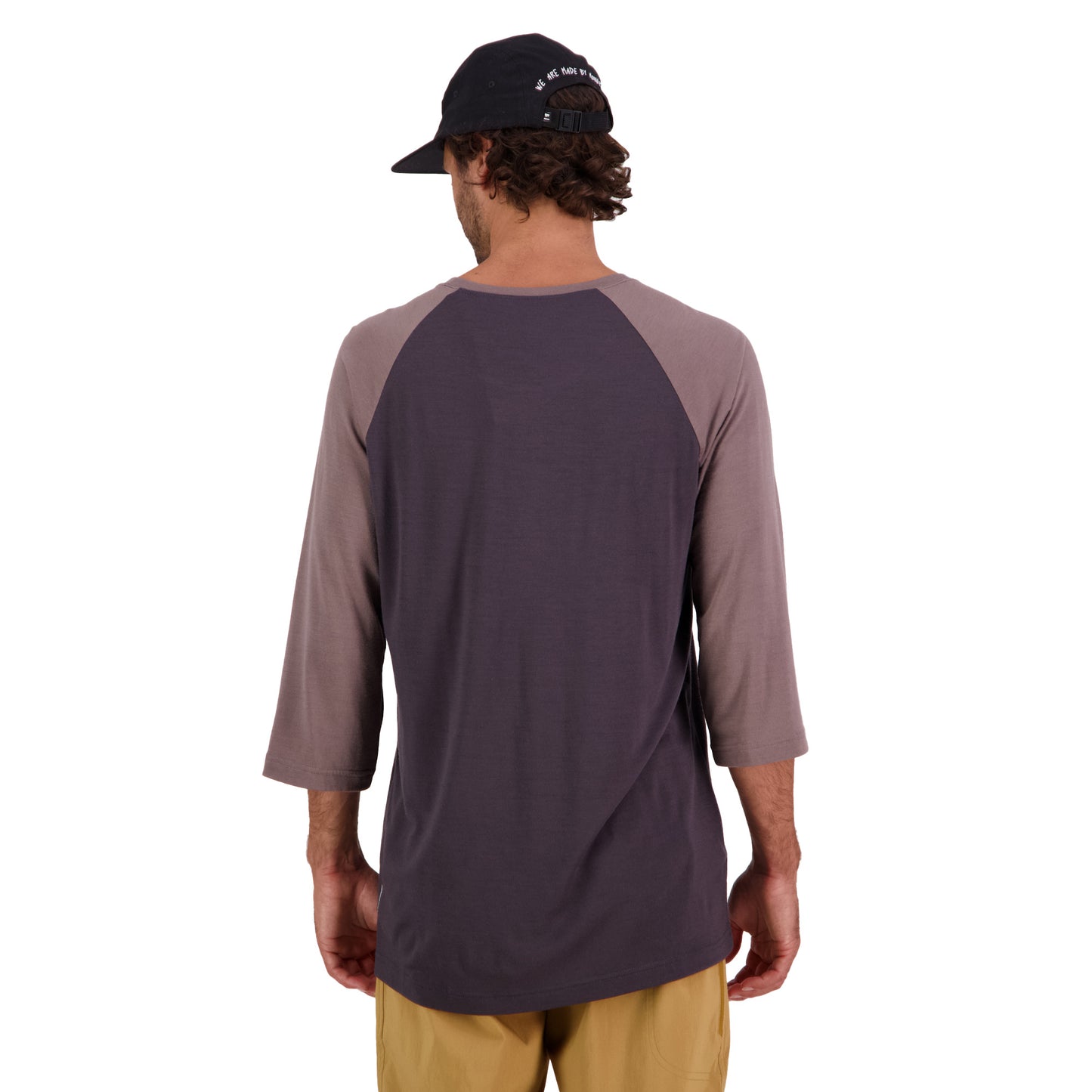 Mons Royale Tarn Merino Shift Raglan 3-4 Sleeve Mens Jersey - L - Iron - Shale - Image 2