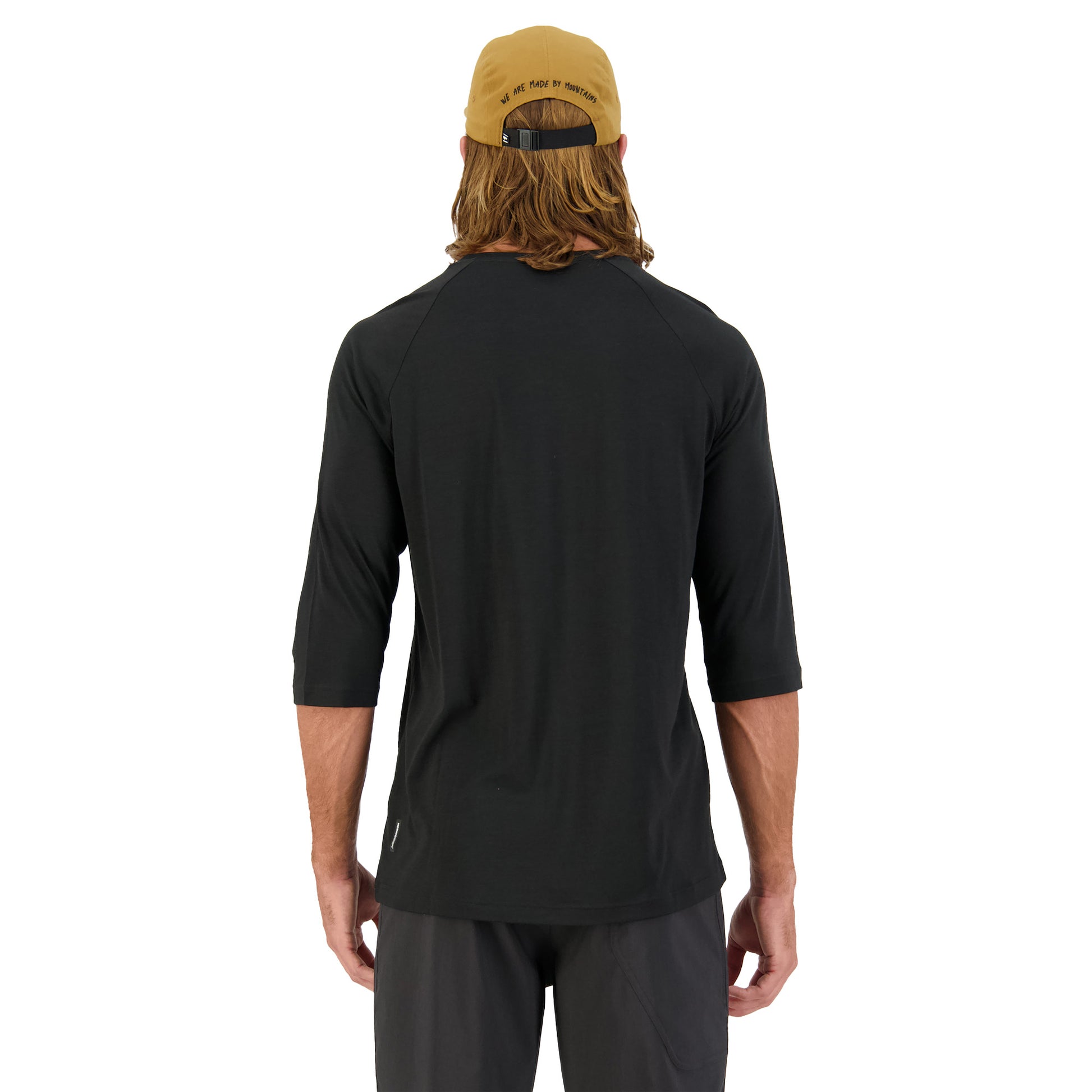Mons Royale Tarn Merino Shift Raglan 3-4 Sleeve Mens Jersey - M - Black - Image 2