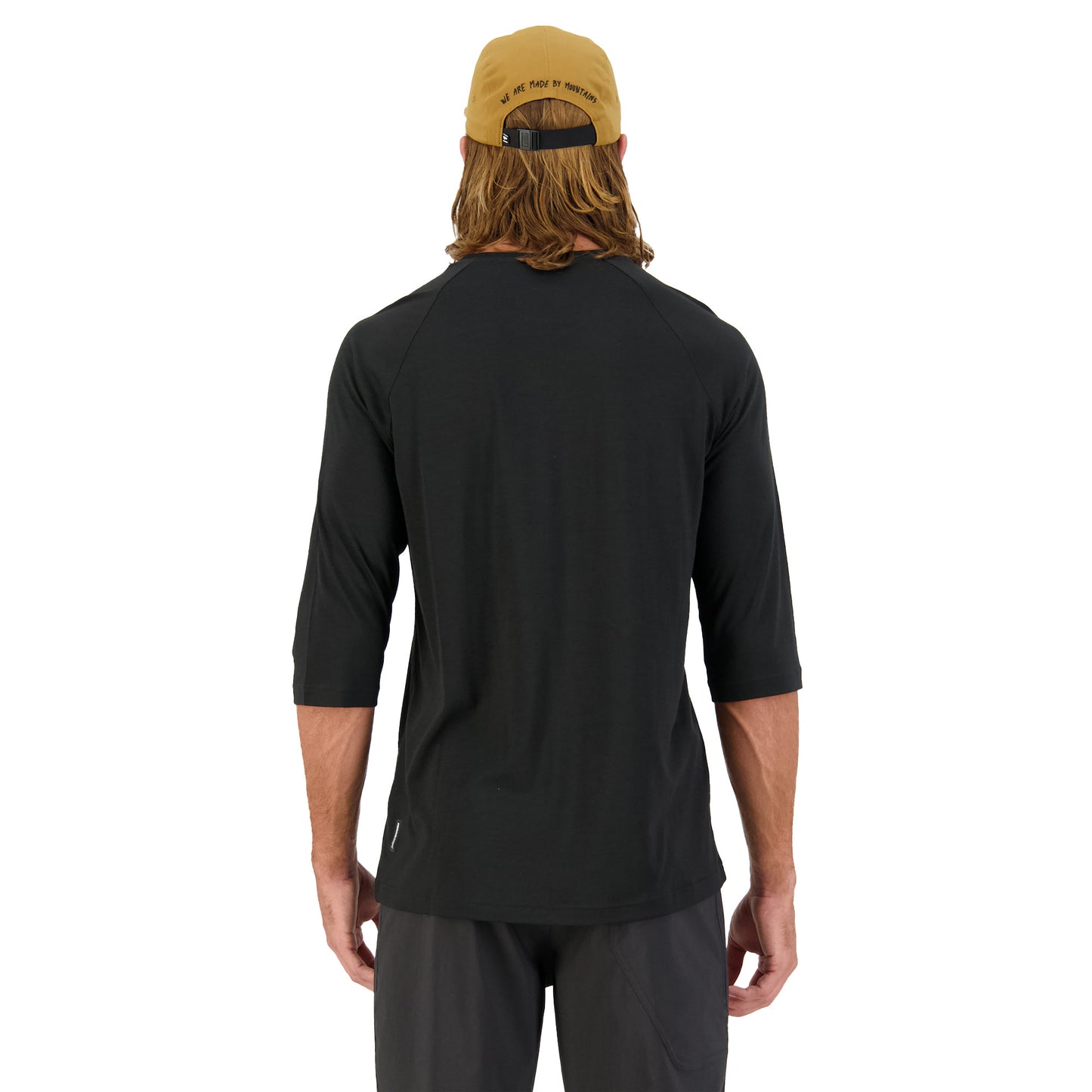 Mons Royale Tarn Merino Shift Raglan 3-4 Sleeve Mens Jersey - S - Black - Image 2
