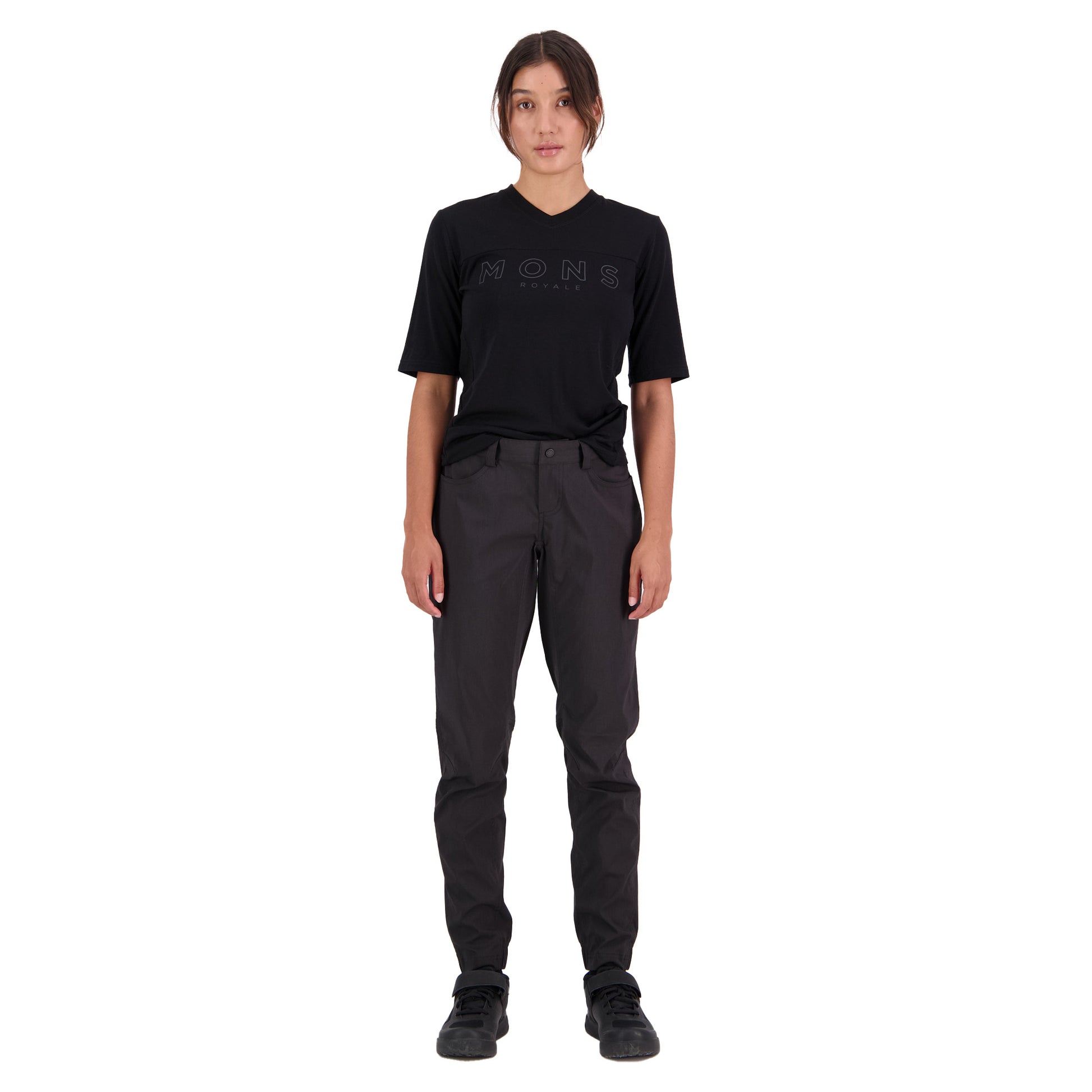 Mons Royale Virage 2.0 Women's Pants - Women's L - Black - Image 4