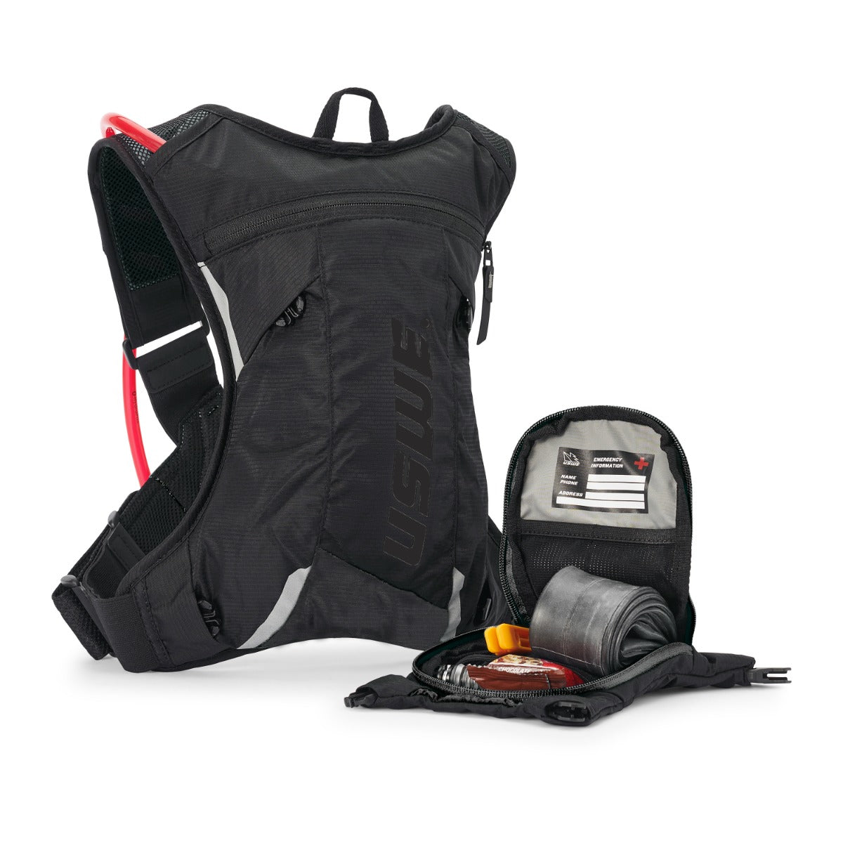 USWE Hydro 3L Hydration Pack - 3L Pack - 2L Bladder - Carbon Black
