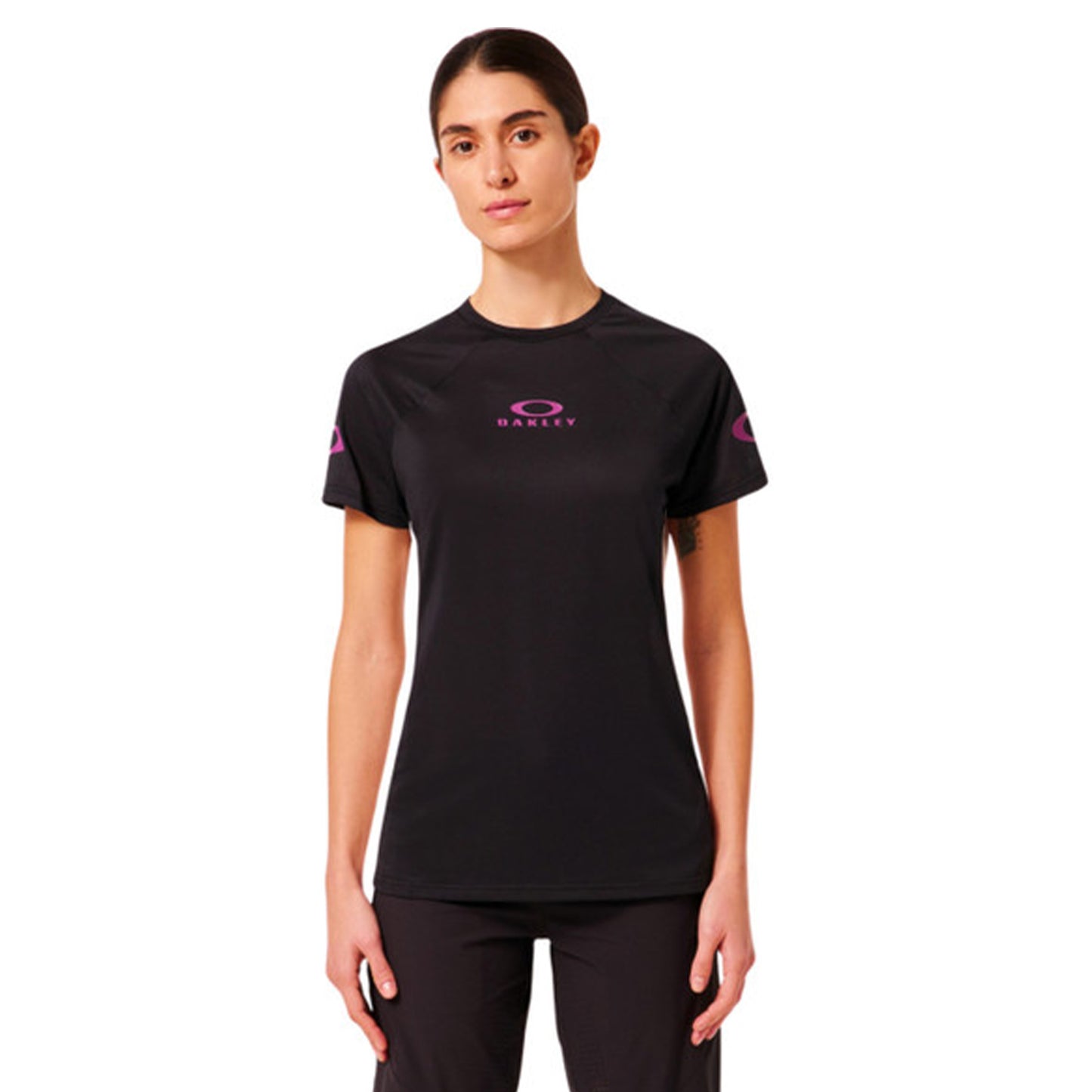 Oakley Women's Free Ride Short Sleeve Jersey - L - Black - Image 2