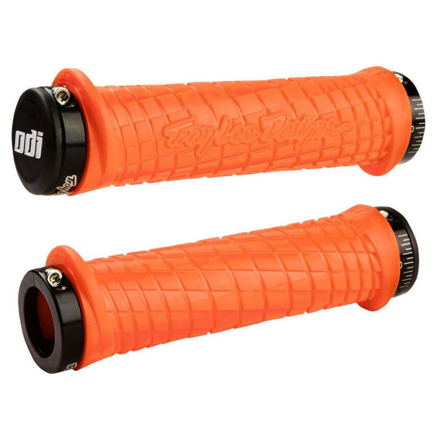 ODI TLD Bonus Pack Lock On Grips - Orange With Black Clamps - Dual Lock On Grips - Image 1