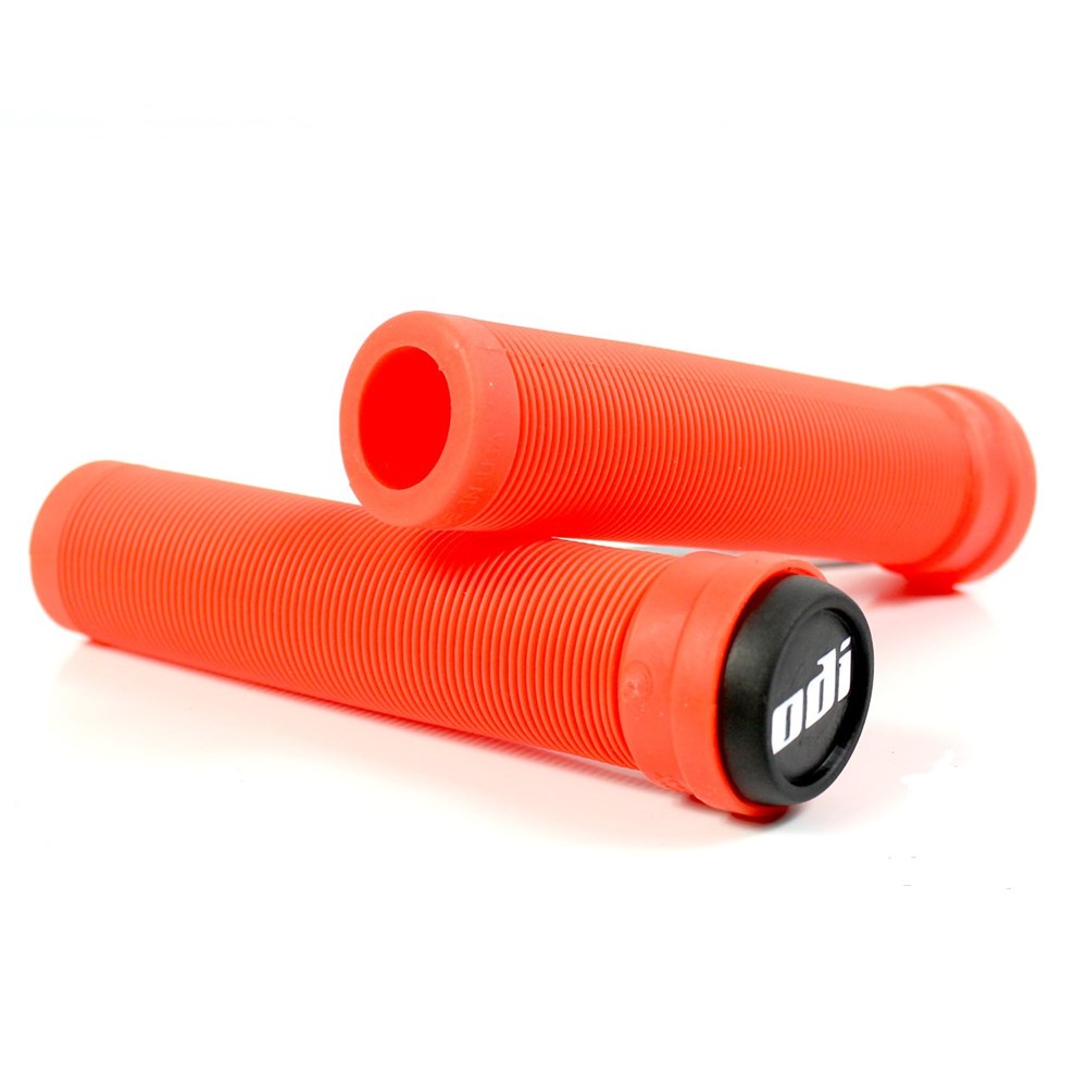 ODI BMX Longneck SL Flangeless Grips - Fire Red - Slide On Grips - Image 1