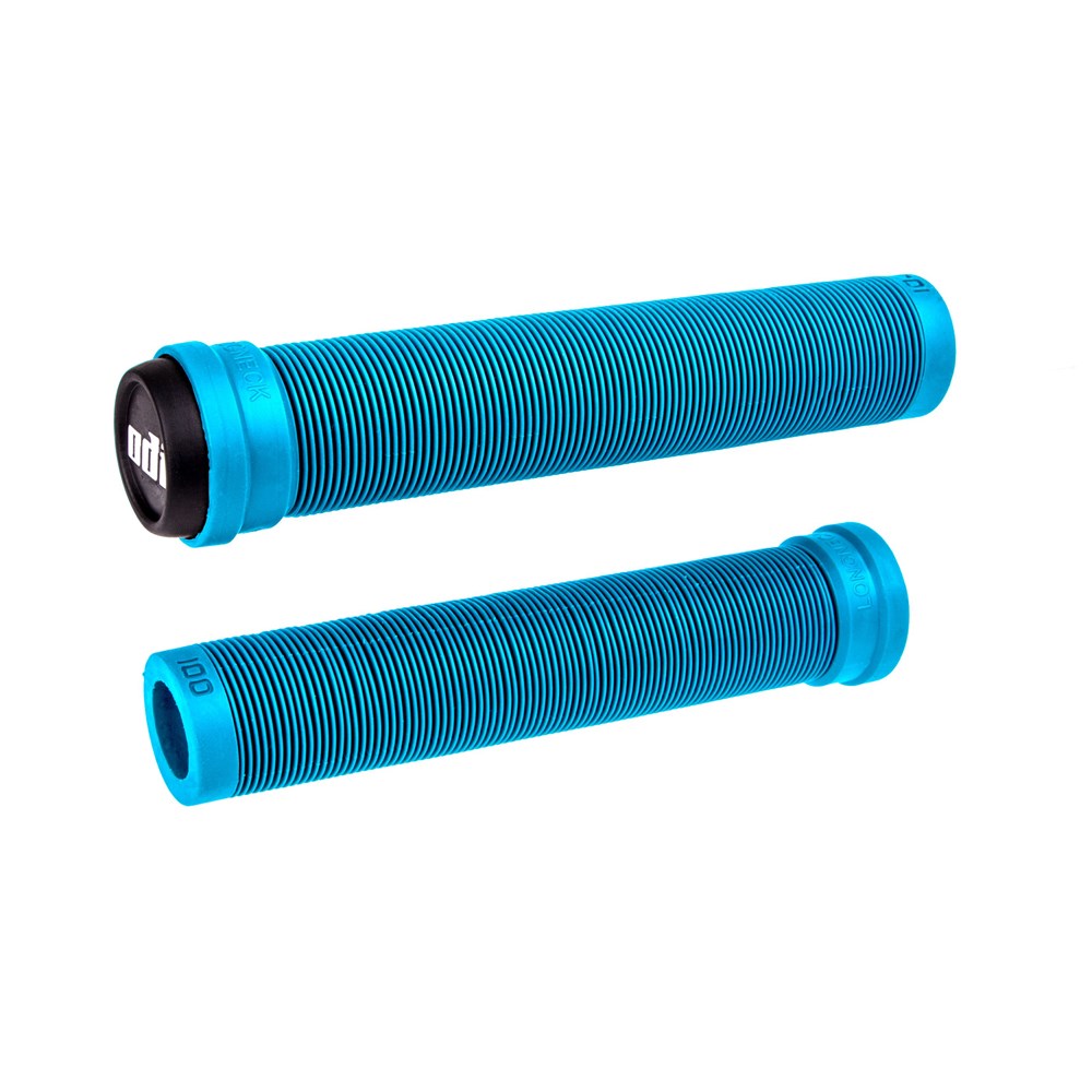 ODI BMX Longneck SLX Flangeless Grips - Blue - Slide On Grips - Image 1