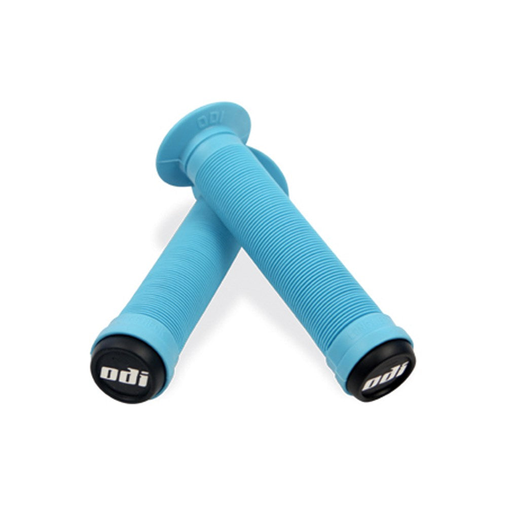 ODI BMX Longneck ST Grips - Aqua - Slide On Grips - Image 1