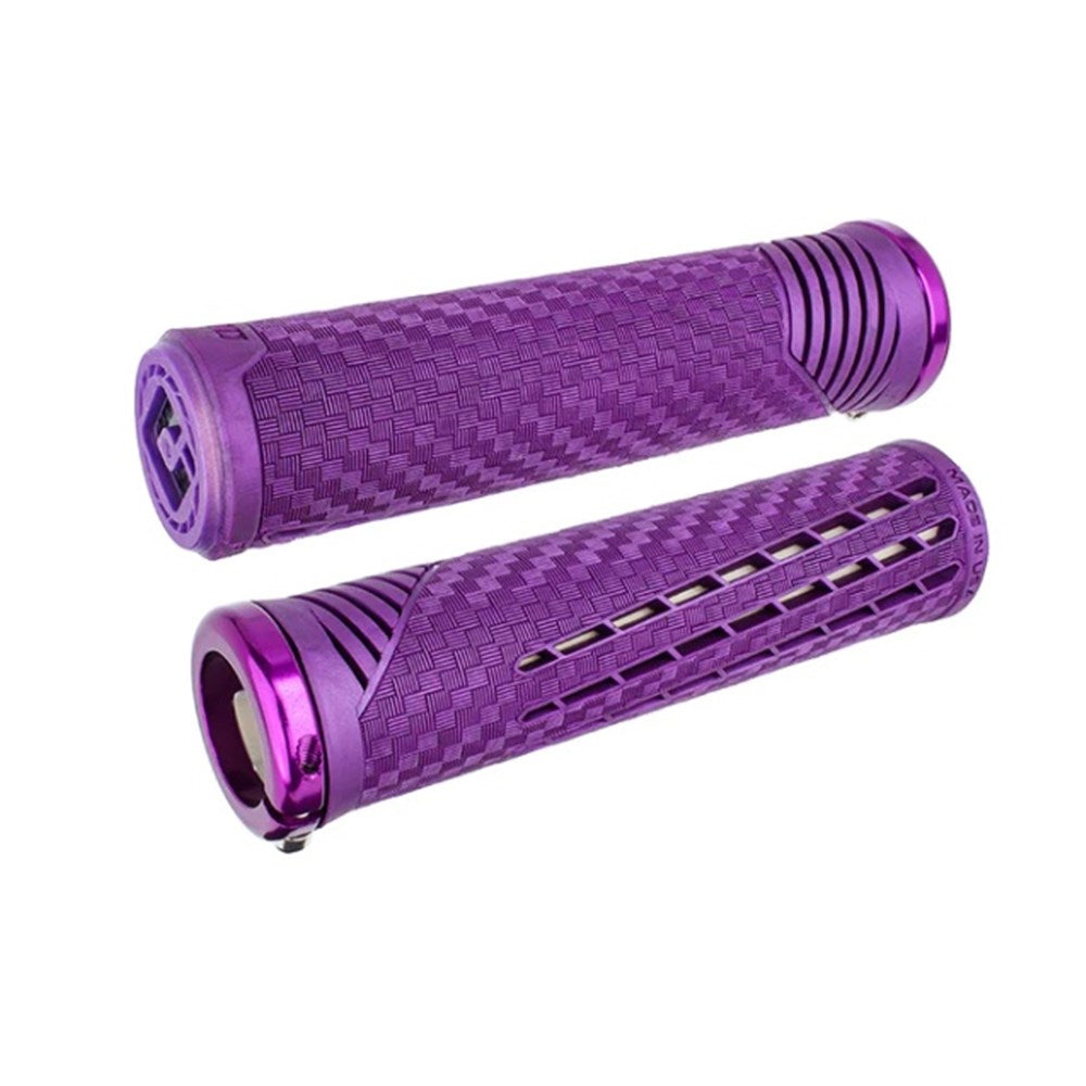 ODI CF V2.1 Lock On Grips - Purple With Pearl Clamps - Single Lock On Grips - Image 1